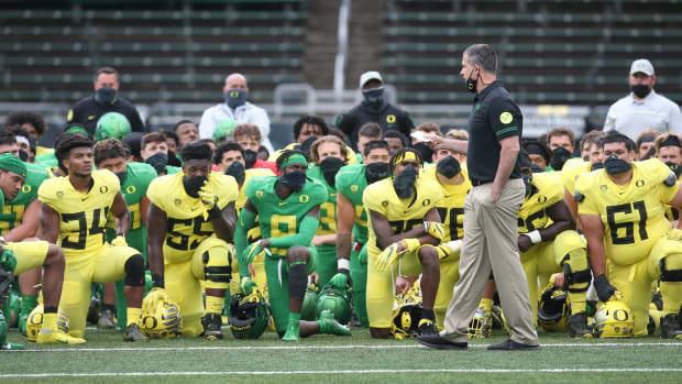 Cristobal Addressing Team Spring Game
